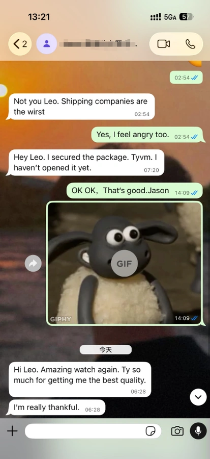 Customer feedback screenshot 2