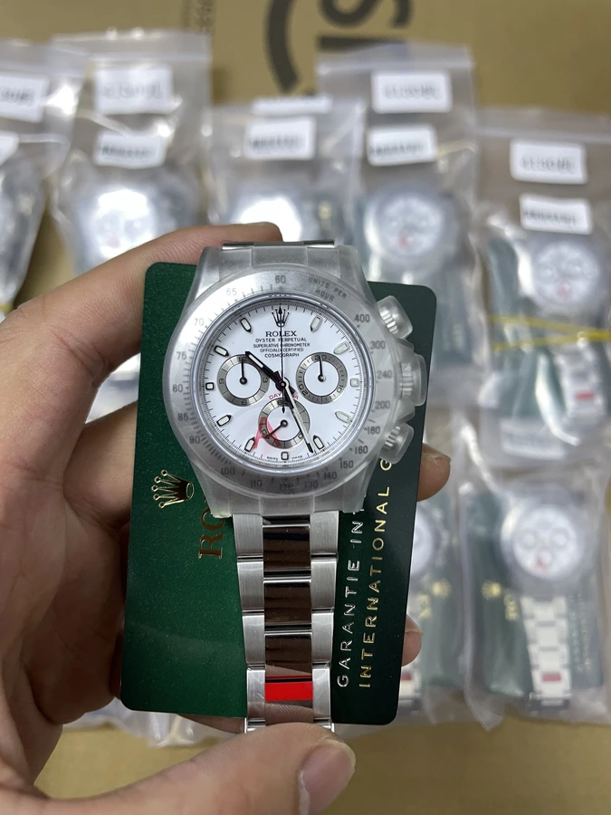 View white dial chronograph photo